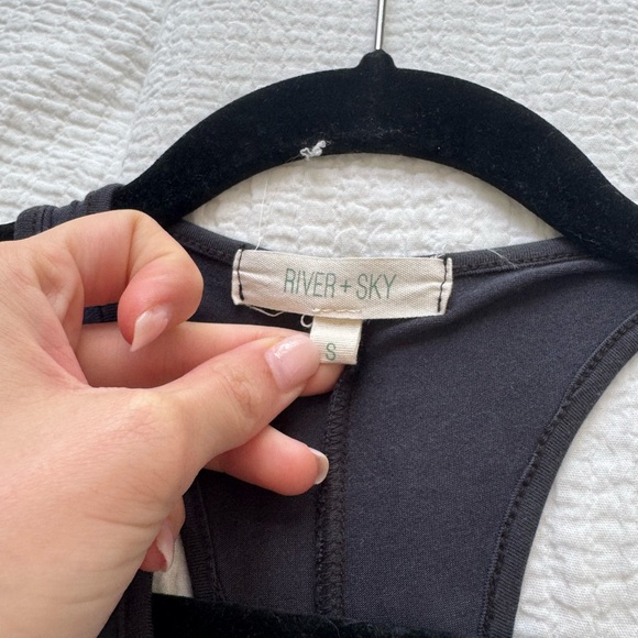 River + Sky Navy and Cream Halter Sundress - Picture 4 of 5